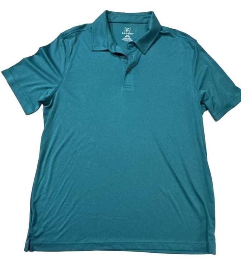 George Performance Polo Shirt Size L/G (42-44) Hawaiian Blue Heather